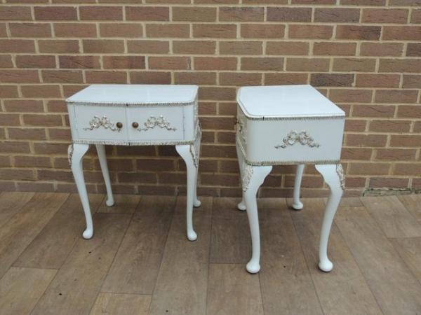 Image 18 of Pair of Queen Anne Glossy Bedside Tables (UK Delivery)