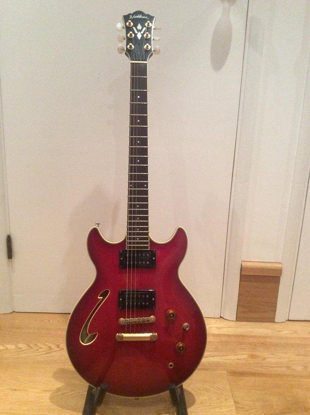 Preview of the first image of RARE 1989 Washburn HB50 electric guitar in cherry (classic s.