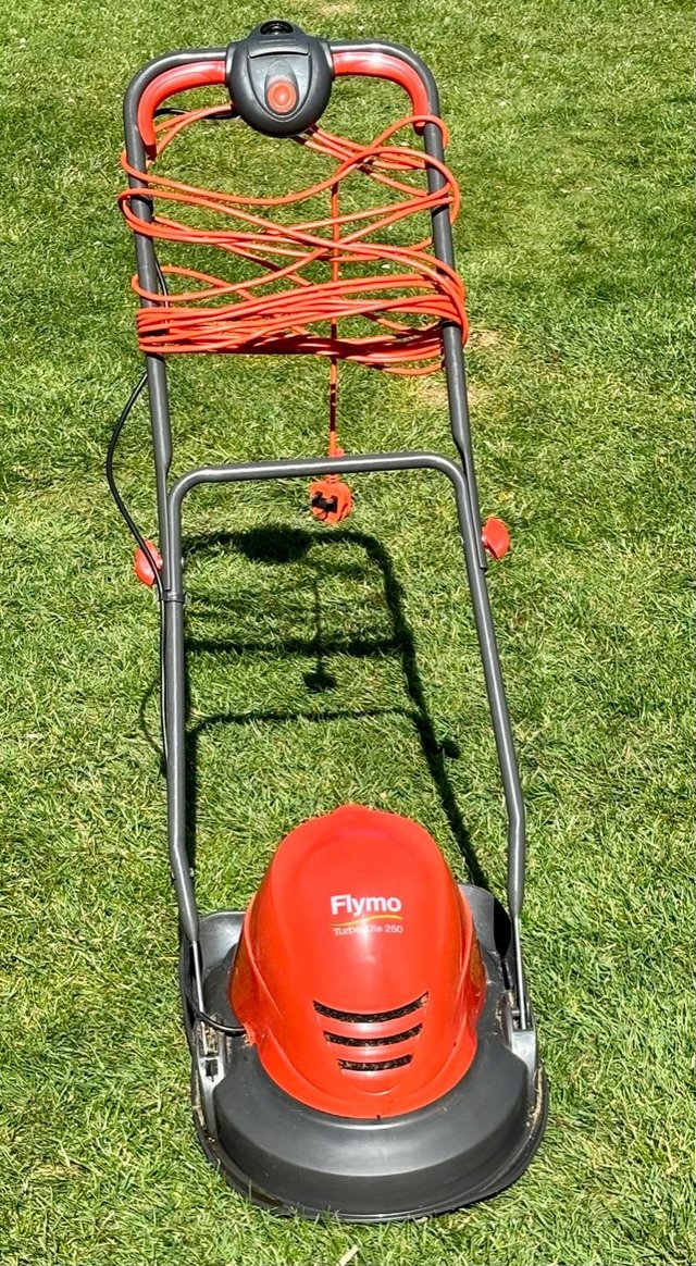 Preview of the first image of Flymo Turbo Lite 250 Electric Hover Lawn Mower.