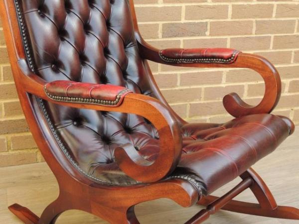 Image 13 of Chesterfield Rocking Chair Ox Blood (UK Delivery)