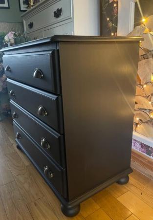 Image 3 of Black Chest of Drawers Refurbished.