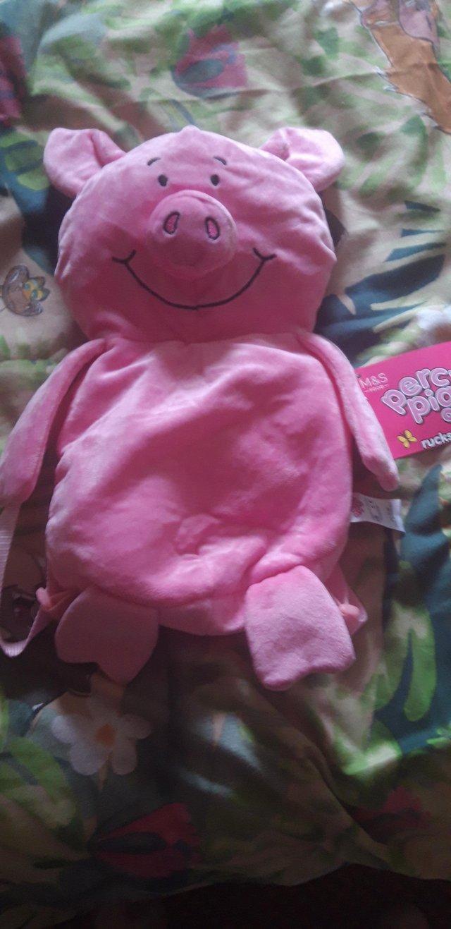 Preview of the first image of M&S Percy Pig Backpack Only New with tag will swap.