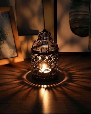 Image 1 of 6 metal tea light lanterns