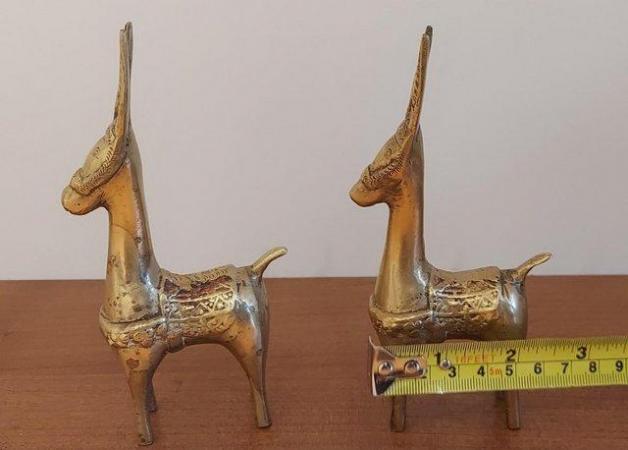Image 1 of Vintage Brass Donkey x 2......