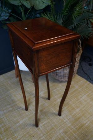 Image 6 of Early Victorian Mahogany Sewing Table / Box Side Table