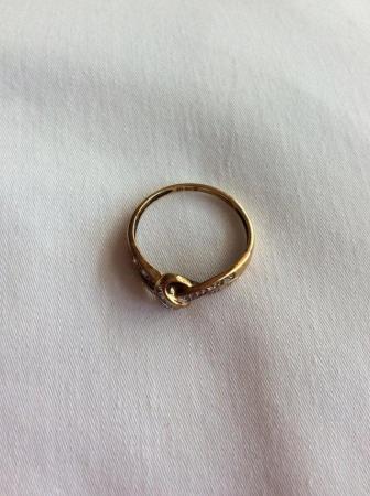 Image 2 of Vintage 10k yellow gold ‘ Knotted Ribbon’ ring