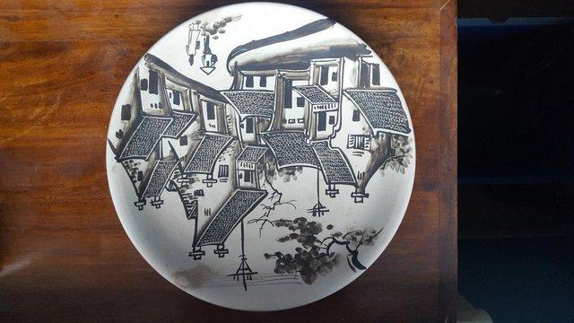Preview of the first image of Decorative plate from Vietnam, interesting gift.
