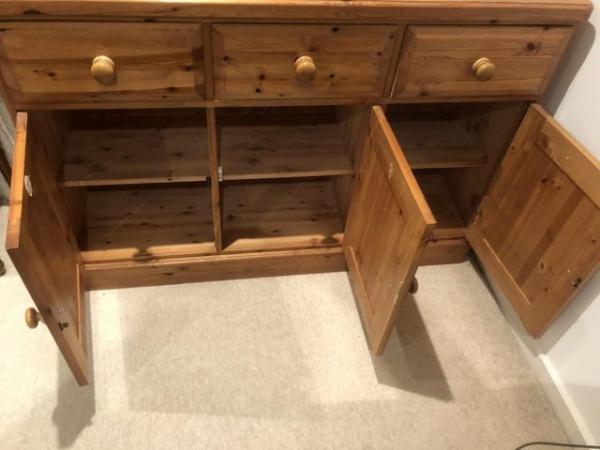 Image 1 of 3 door 3 drawer solid pine sideboard - high quality finish