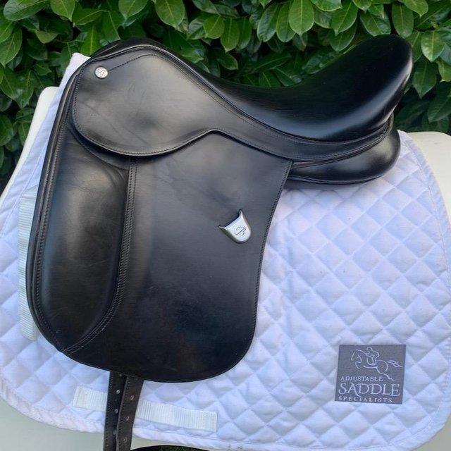 Preview of the first image of Bates 16 inch dressage saddle.