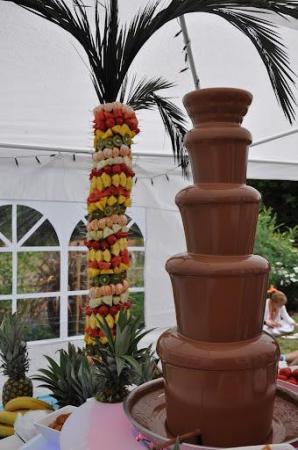Image 3 of Chocolate fountain and tables.