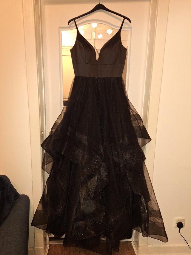 Preview of the first image of Prom Dress, size 12, Black, worn once.