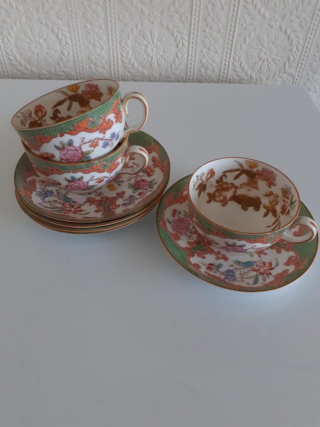 Preview of the first image of JAPANESE POCELAIN CUPS AND SAUCERS.