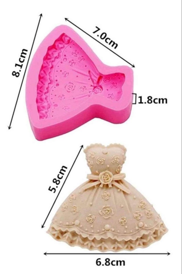 Preview of the first image of Silicone mould - Dress. Never used.