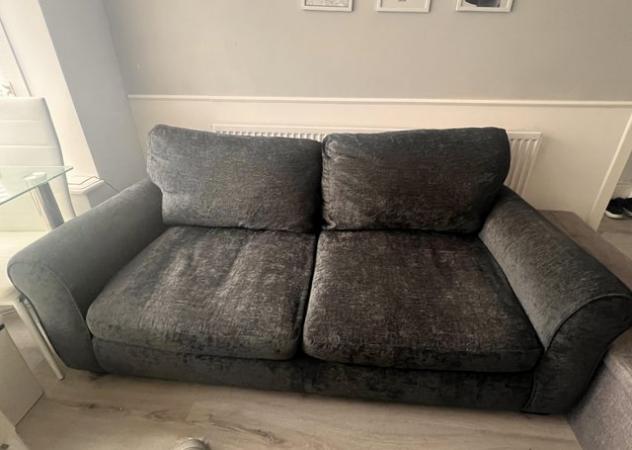 Image 2 of Argos Tammy charcoal grey 3 seater sofa