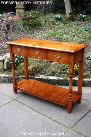 Image 83 of SOLID OAK HALL LAMP PHONE TABLE SIDEBOARD DRESSER BASE STAND
