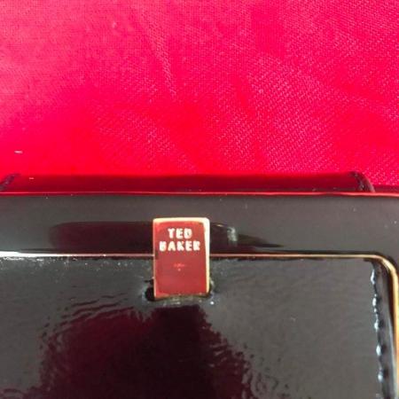 Image 2 of Unused Ted Baker purse wallet black leather/patent leather