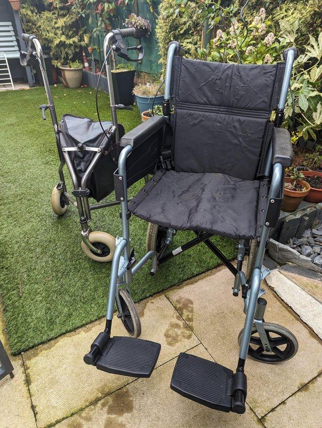 Preview of the first image of Wheelchair and Walker for sale.
