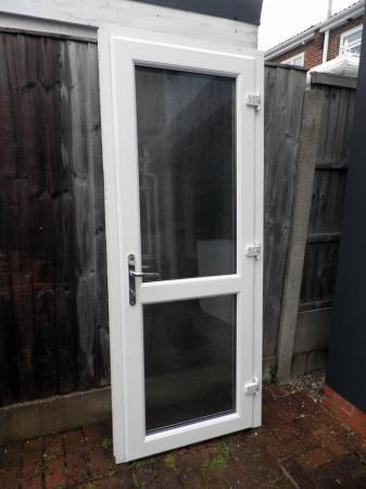 Image 2 of COMPOSITE BACK DOOR + FRAME, WHITE, ULTION LOCK (206 x 84cm)