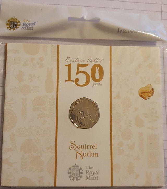 Preview of the first image of Royal Mint B. Potter 150 Years Squirrel Nutkin 2016 50p.