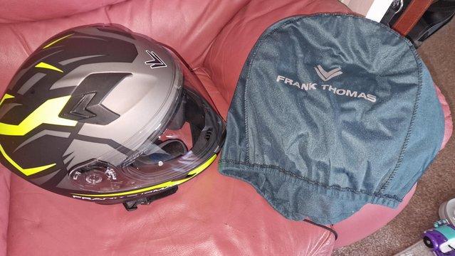 Image 3 of Motorbike helmet and jacket. Only tried on.