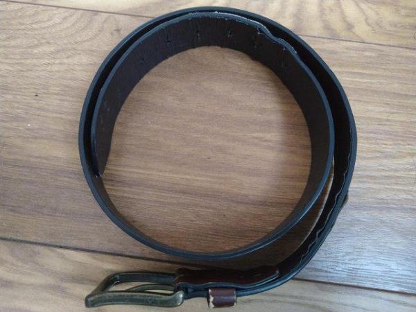 Image 1 of Men's Brown Leather Belt (4cm wide)