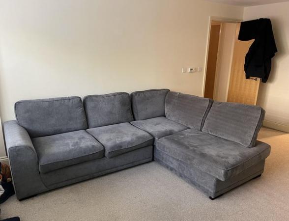 Image 2 of Grey Corner Sofa. Bought 18 months ago.