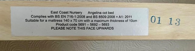 Image 4 of REVISED AD White cot that converts to bed.