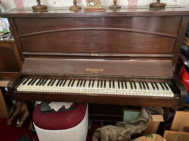 Preview of the first image of Upright Piano with original piano stool.