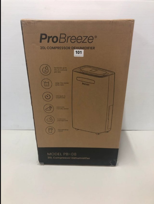 Preview of the first image of *Bargain Price* *Unopened* ProBreeze 20L Dehumidifier.