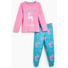 Image 2 of little girls unicorn pink nightwear