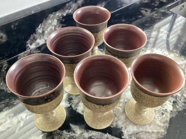 Image 3 of Potterybeautiful drinking goblets