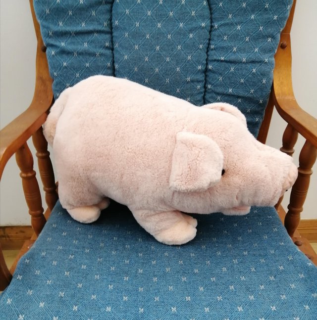 Preview of the first image of A Medium Sized Keel Simply Soft Pink Plush Pig..