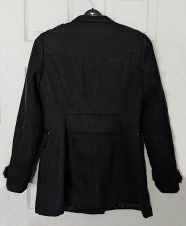 Image 2 of Lovely Ladies Military Style Black Coat - Size 10