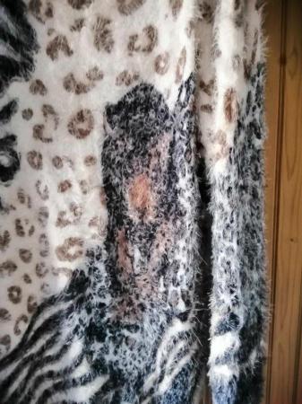 Image 2 of Brand New Tiger Print Fluffy Jumper Size 10/12