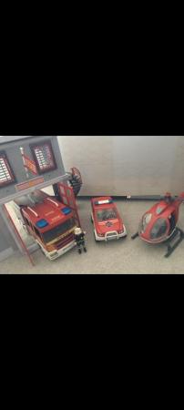 Image 1 of Playmobil Fire Station and Fire Truck
