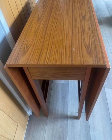 Image 3 of Drop leaf Table, Brown - Useful Spare