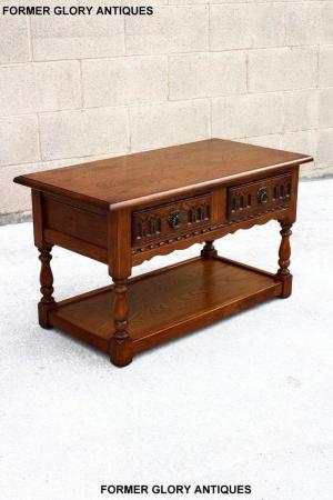 Image 41 of OLD CHARM LIGHT OAK TWO DRAWER OCCASIONAL COFFEE TABLE STAND