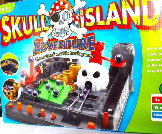 Image 1 of CHILD'S SKILL GAME  SKULL ISLAND - GUIDE MARBLES ROUND TRACK