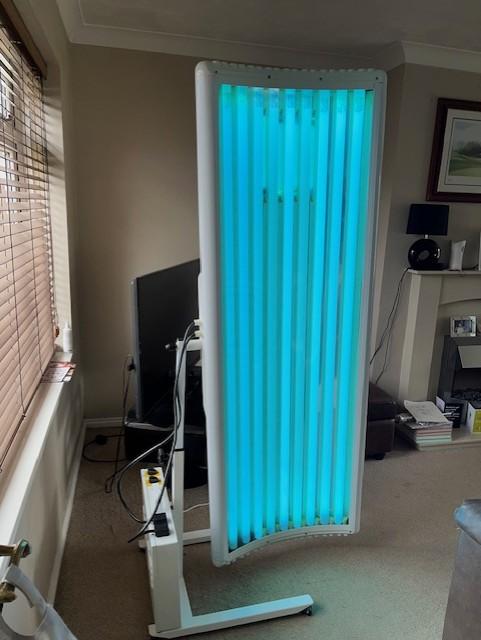 Preview of the first image of Elite Single Canopy Fast Tan Sunbed. Serviced and Safety PAT.