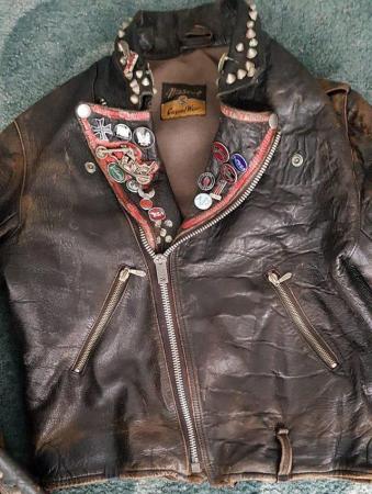 Image 2 of Vintage Rock and Roll Motorcycle Jacket- ME5 Collection