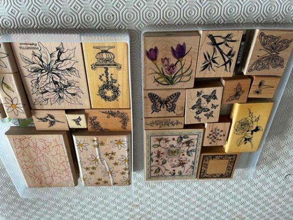 Image 4 of Box number 2 with  23 Wooden craft stamps