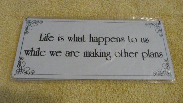 Preview of the first image of John Lennon Quote Home Decor Sign / plaque.