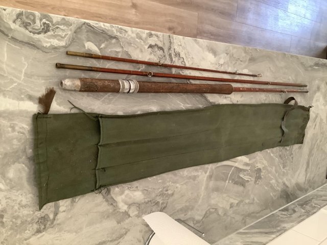 Preview of the first image of Split Cane Fishing Rod with Bag.