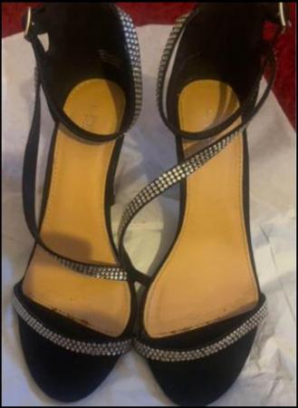 Image 1 of Size 5 Woman’s Black and Diamanté Shoes