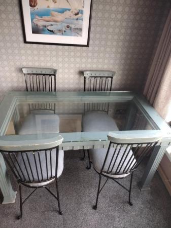 Image 2 of Cast iron table and chairs for sale