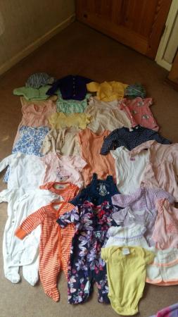 Image 3 of Baby girl clothes bundle, 0-3m, 95 items, £30