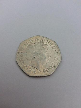 Image 2 of Rare Saxon Plural of Penny 50 pence coin