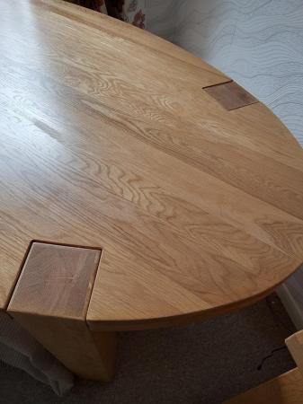 Image 3 of Large oval solid oak dining table