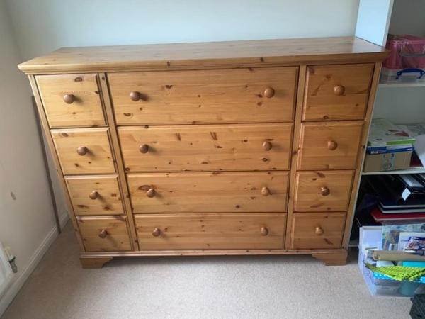 Image 1 of Solid pine chest of drawers