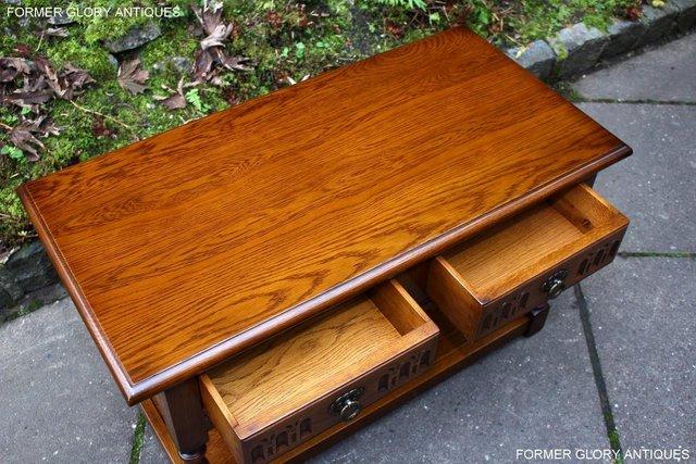 Image 93 of OLD CHARM LIGHT OAK TWO DRAWER COFFEE TABLE TV MEDIA STAND